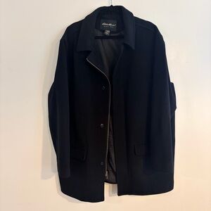 Eddie Bauer Men's Black Pea Coat